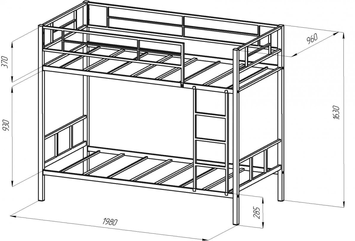 Двухъярусная кровать Севилья-2 КВ (3 места)