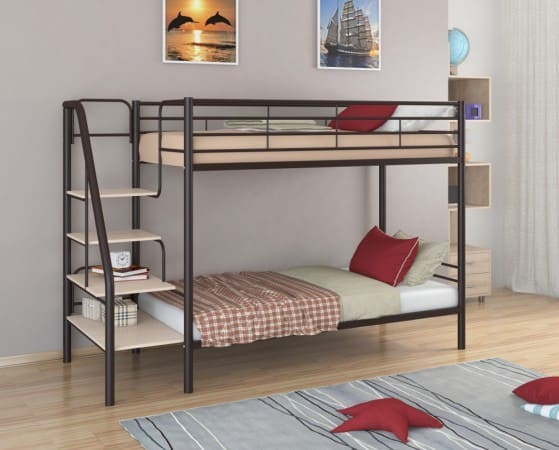 Двухъярусная кровать Толедо коричневая