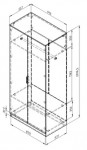 Шкаф для одежды ДЕЛЬТА Лофт-13.02
