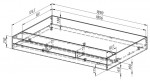 Кровать выкатная 120 (ясень шимо темный)